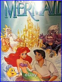 Original Banned Cover Art Little Mermaid Disney VHS Rare Discontinued Black Diam