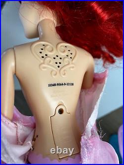 RARE Disney Ariel Little Mermaid Classic Singing 17 Doll Pink Dress Works LG
