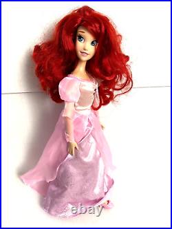 RARE Disney Ariel Little Mermaid Classic Singing 17 Doll Pink Dress Works LG