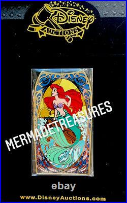 RARE Disney Auctions Pin Ariel Profile Art Nouveau Jumbo LE 100 Mermaid GRAIL