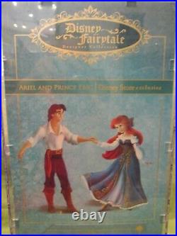 RARE Disney Fairytale Designer Little Mermaid Ariel & Prince Eric Dolls MINT LE