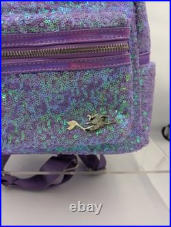 RARE Disney Loungefly Ariel Sequin Purple The Little Mermaid 30th Mini Backpack