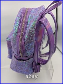 RARE Disney Loungefly Ariel Sequin Purple The Little Mermaid 30th Mini Backpack