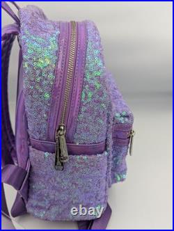 RARE Disney Loungefly Ariel Sequin Purple The Little Mermaid 30th Mini Backpack