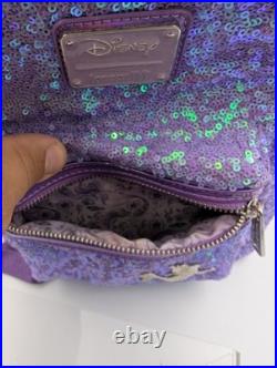RARE Disney Loungefly Ariel Sequin Purple The Little Mermaid 30th Mini Backpack