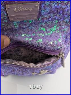 RARE Disney Loungefly Ariel Sequin Purple The Little Mermaid 30th Mini Backpack