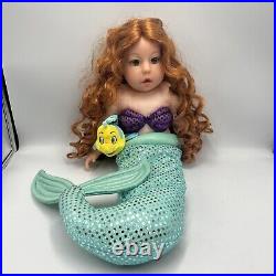 RARE Lee Middleton Original Dolls ARIEL Disney Little Mermaid Doll withFlounder