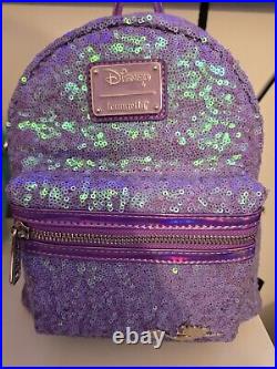 RARE Loungefly Ariel Sequin Purple Disney Little Mermaid 30th See Photos