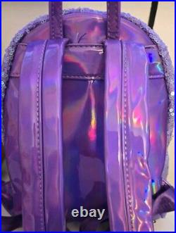 RARE Loungefly Ariel Sequin Purple Disney Little Mermaid 30th See Photos