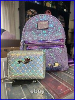 RARE Loungefly Disney Little Mermaid Ariel Sequin 30th Anniversary Backpack