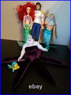 RARE Retired King Triton Doll Disney Store The Little Mermaid Ariel Ursula Eric