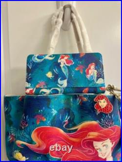 REDUCED Dooney & Bourke Disney LITTLE MERMAID TOTE & WALLET NWT + 2 KEYCHAINS