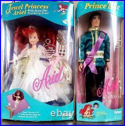 Rare Disney Jewel Princess Ariel #1890 & Prince Eric #1808-2 Tyco New In Box