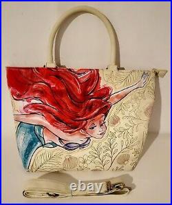 Rare Loungefly The Little Mermaid Ariel Watercolor Purse Tote Bag