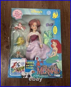 Rare Vintage 1993 Ariel and Her Friends The Little Mermaid Tyco Disney Doll New