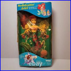 Rare Vtg 1992 The Little Mermaid 10 Ariel MerBabysitter Doll Disney TYCO #1823