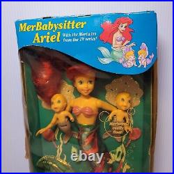 Rare Vtg 1992 The Little Mermaid 10 Ariel MerBabysitter Doll Disney TYCO #1823