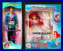 Royal Princess Ariel Doll Prince Eric Royal Attire Little Mermaid Tyco Disney VG