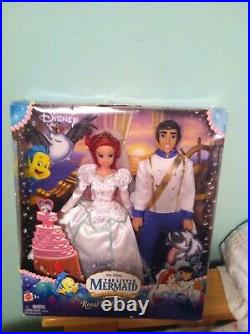 Royal Wedding day Princess Ariel & Prince Eric Little Mermaid Mattel NIB