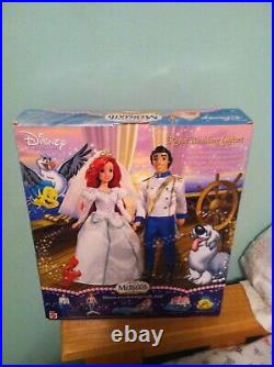 Royal Wedding day Princess Ariel & Prince Eric Little Mermaid Mattel NIB
