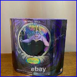 SIGNED Disney Mattel 1997 Sea Witch Ursula Doll Great Villains Collection NRFB