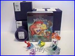 Swarovski Disney Little Mermaid Collection Set Ariel Sebastian Flounder Shell