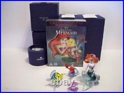 Swarovski Disney Little Mermaid Collection Set Ariel Sebastian Flounder Shell