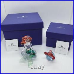Swarovski Disney The Little Mermaid Ariel Sebastian Set In Box Gift From Japan
