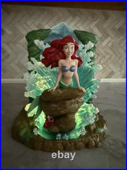 THE LITTLE MERMAID Light-Up LED Figure Disney Showcase NIB Ariel Sebastian Waves