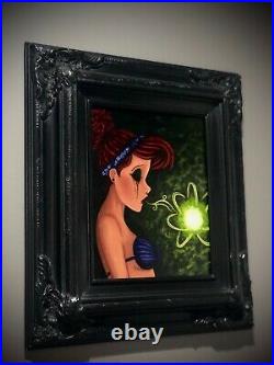 The Little Mermaid Ariel Original Oil Painting Framed Goth Dark art decor Funko