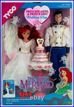 The Little Mermaid Princess Ariel & Prince Eric Wedding Day Set Tyco Open/Unused