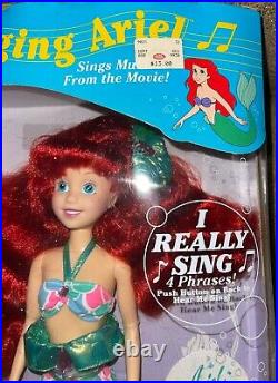 The Little Mermaid Singing Ariel Doll Tyco Toy 1991 Sealed very rare- Disney
