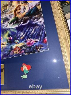 Thomas Kincaid The Little Mermaid Print With Original Ariel Pin Nice Frame