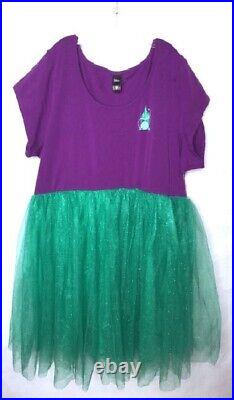 Torrid Disney Dress Size 1 Ariel Tulle Little Mermaid Purple Green RARE 1X