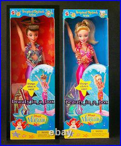 Tropical Splash Ariel Eric Attina Arista Kayla Little Mermaid Disney Doll Lot 5