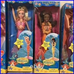 Tropical Splash Attina Arista Kayla Ariel Little Mermaid Disney Barbie Doll Lot