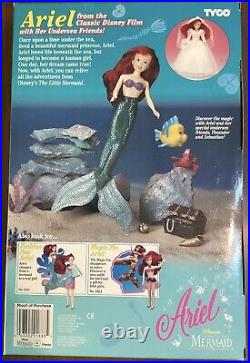 Tyco Ariel & Her Undersea Friends Flounder Sebastian 1993 Wedding Gown New