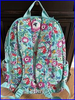Vera Bradley Disney Little Mermaid Ariel Floral Campus Backpack Bag School NWT