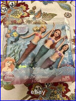 Very Rare Disney Princess The Little Mermaid 3 Doll Pack ToysRUs Exclusive 2012