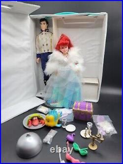 Vintage 90's Tyco Little Mermaid Eric& Ariel Doll Case Dinner Set Accessories