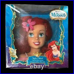Vintage Ariel Styling Head The Little Mermaid Opened Damaged Box MIB Rare Disney