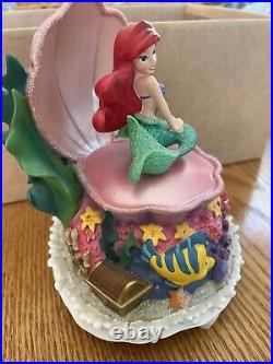 Vintage Disney Parks Little Mermaid Ariel Wind Up Music Box Under The Sea 1988