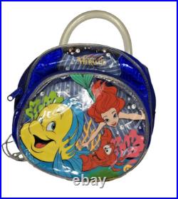 Vintage Disney The Little Mermaid Mini Backpack Dark Blue Clear 90s Clutch Purse Vintage Disney The Little Mermaid Mini Backpack Dark Blue Clear 90s Clutch Purse
