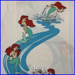 Vintage Disney The Little Mermaid T Shirt Single Stitch USA XL Scuttle Ariel
