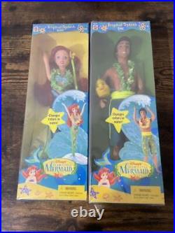 Vintage Little Mermaid Tropical Splash Ariel and Eric Doll Lot Mattel NIB jp