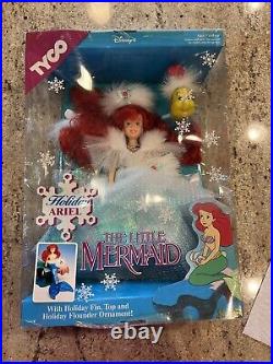 Vintage TYCO The Little Mermaid Holiday Ariel Doll Walt Disney Christmas Edition
