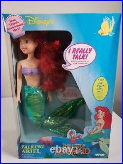 Vintage Talking Ariel Doll Disney's The Little Mermaid TYCO 1990's sealed in box