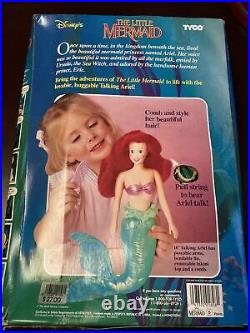 Vintage Talking Ariel Doll Disney's The Little Mermaid TYCO New in Damaged Box