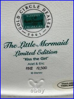 Vintage WDCC Little Mermaid Ariel & Eric Kiss the Girl Walt Disney Figurine