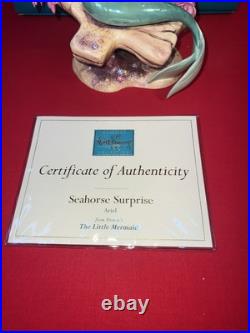 WDCC Disney Ariel Figurine The Little Mermaid'Seahorse Surprise' in Box withCOA